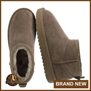 Women's Genuine Suede Ankle Boots with Memory Foam & Faux Fur Lining